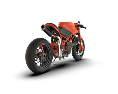 motorcycle isolated on white background. 3d rendering - illustration