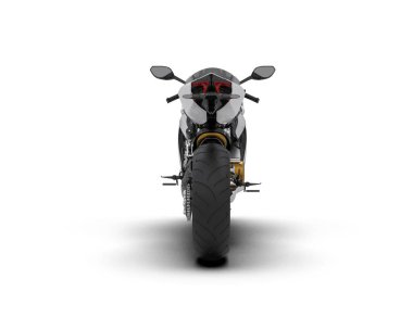 motorcycle isolated on white background. 3d rendering - illustration