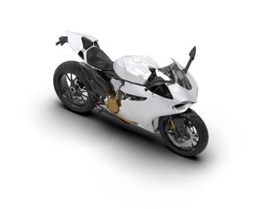 motorcycle isolated on white background. 3d rendering - illustration