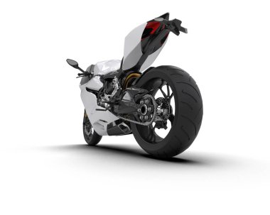 motorcycle isolated on white background. 3d rendering - illustration