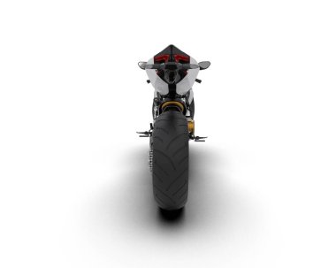 motorcycle isolated on white background. 3d rendering - illustration