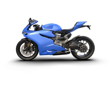 motorcycle isolated on white background. 3d rendering - illustration