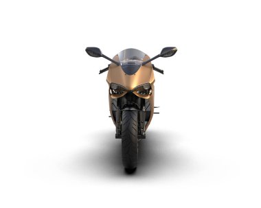 motorcycle isolated on white background. 3d rendering - illustration