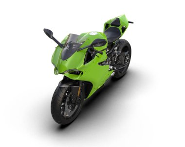 motorcycle isolated on white background. 3d rendering - illustration