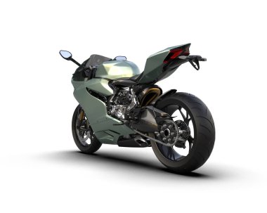 motorcycle isolated on white background. 3d rendering - illustration