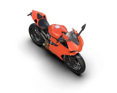 motorcycle isolated on white background. 3d rendering - illustration