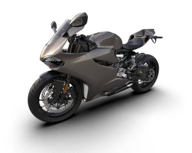 motorcycle isolated on white background. 3d rendering - illustration