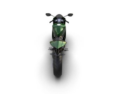 motorcycle isolated on white background. 3d rendering - illustration