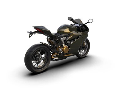 motorcycle isolated on white background. 3d rendering - illustration