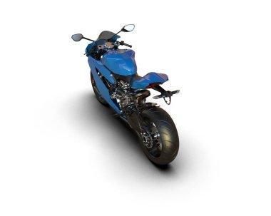 motorcycle isolated on white background. 3d rendering - illustration