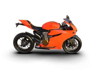 motorcycle isolated on white background. 3d rendering - illustration
