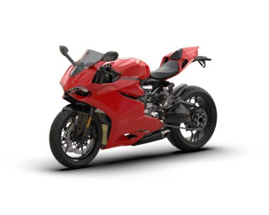 motorcycle isolated on white background. 3d rendering - illustration