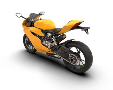 motorcycle isolated on white background. 3d rendering - illustration