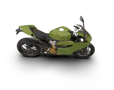 motorcycle isolated on white background. 3d rendering - illustration