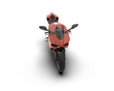 motorcycle isolated on white background. 3d rendering - illustration