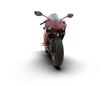 motorcycle isolated on white background. 3d rendering - illustration