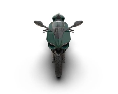 motorcycle isolated on white background. 3d rendering - illustration