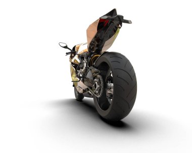 motorcycle isolated on white background. 3d rendering - illustration