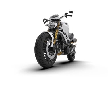 motorcycle isolated on white background. 3d rendering - illustration