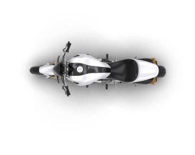 motorcycle isolated on white background. 3d rendering - illustration