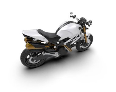 motorcycle isolated on white background. 3d rendering - illustration