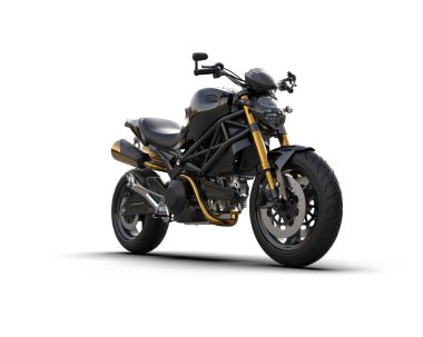 motorcycle isolated on white background. 3d rendering - illustration