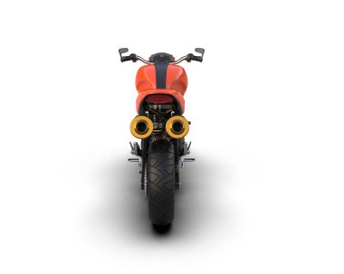 motorcycle isolated on white background. 3d rendering - illustration