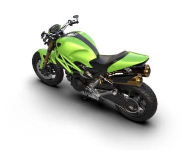 motorcycle isolated on white background. 3d rendering - illustration