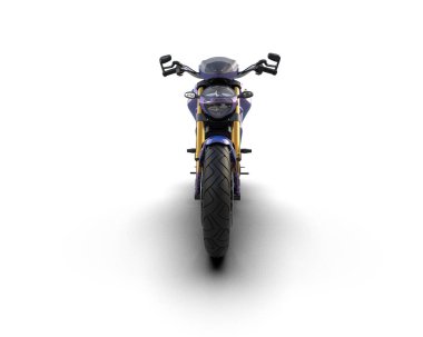 motorcycle isolated on white background. 3d rendering - illustration