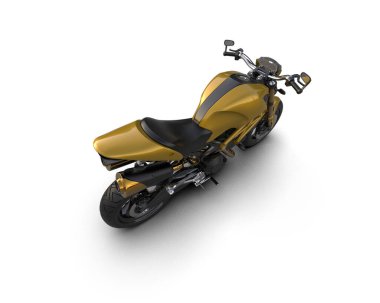 motorcycle isolated on white background. 3d rendering - illustration
