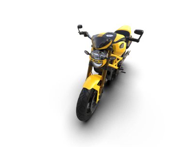 motorcycle isolated on white background. 3d rendering - illustration