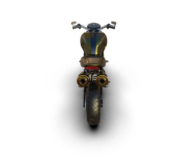 motorcycle isolated on white background. 3d rendering - illustration