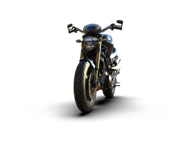 motorcycle isolated on white background. 3d rendering - illustration