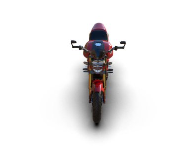 motorcycle isolated on white background. 3d rendering - illustration