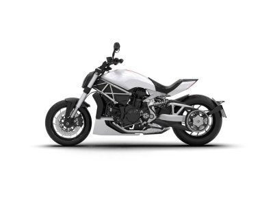 motorcycle isolated on white background. 3d rendering - illustration