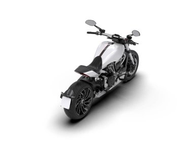 motorcycle isolated on white background. 3d rendering - illustration