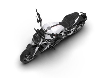 motorcycle isolated on white background. 3d rendering - illustration