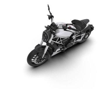 motorcycle isolated on white background. 3d rendering - illustration
