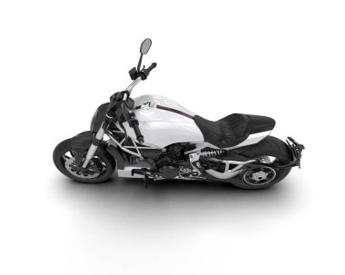 motorcycle isolated on white background. 3d rendering - illustration