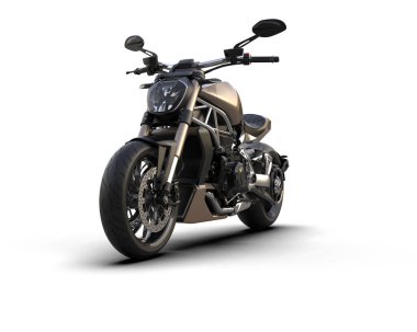 motorcycle isolated on white background. 3d rendering - illustration