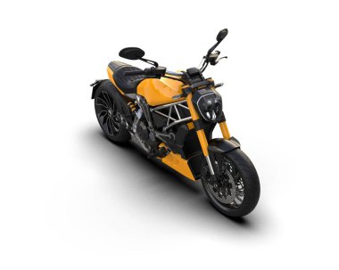 motorcycle isolated on white background. 3d rendering - illustration