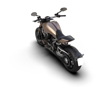 motorcycle isolated on white background. 3d rendering - illustration