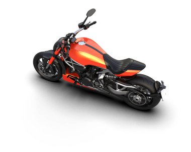 motorcycle isolated on white background. 3d rendering - illustration