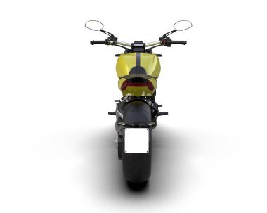 motorcycle isolated on white background. 3d rendering - illustration