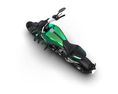 motorcycle isolated on white background. 3d rendering - illustration