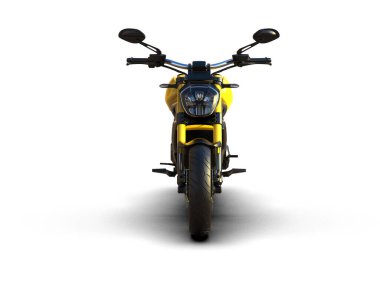 motorcycle isolated on white background. 3d rendering - illustration