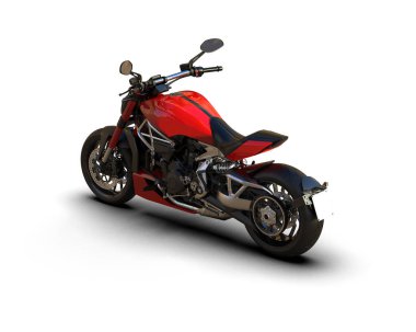 motorcycle isolated on white background. 3d rendering - illustration