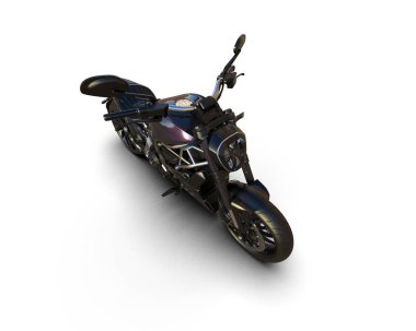 motorcycle isolated on white background. 3d rendering - illustration