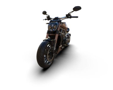 motorcycle isolated on white background. 3d rendering - illustration