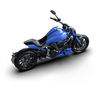 motorcycle isolated on white background. 3d rendering - illustration